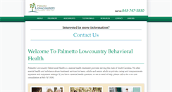 Desktop Screenshot of palmettobehavioralhealth.com