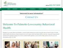 Tablet Screenshot of palmettobehavioralhealth.com